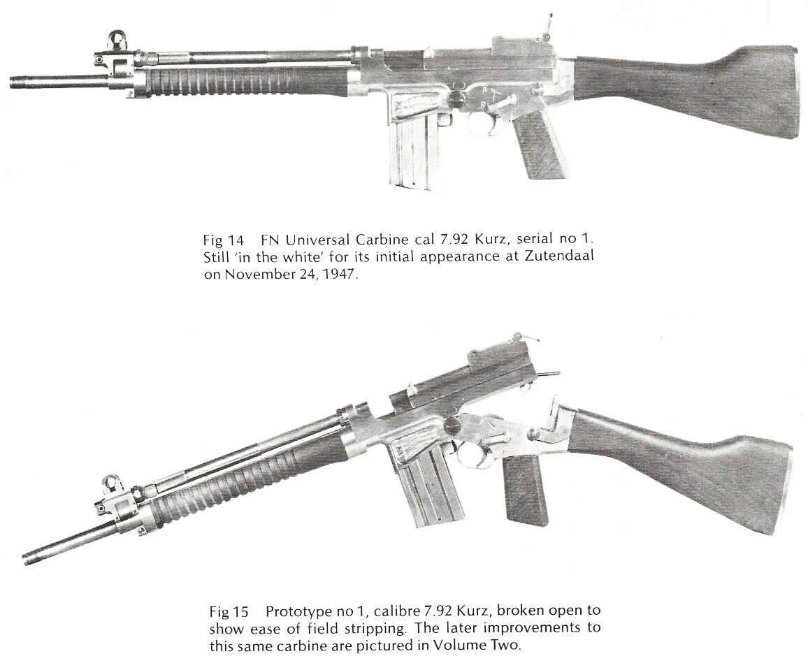 Экспериментальная штурмовая винтовка FN FAL под патрон 7,92х33 мм.
