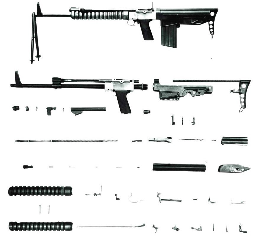 Прототип FN FAL  в компоновке булл-пап.