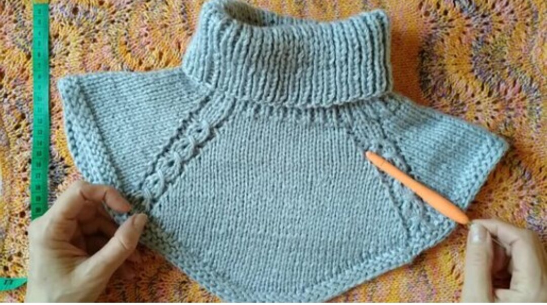 Манишка спицами