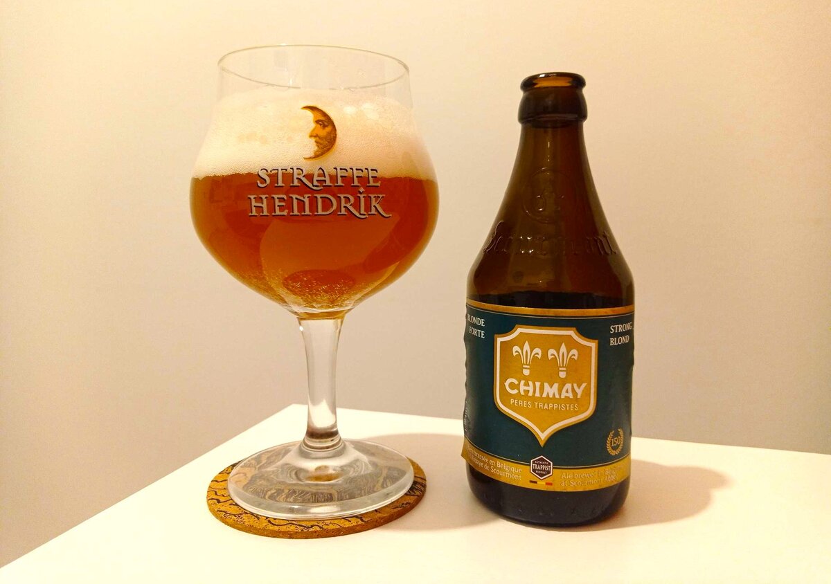 Chimay 150 (Green) в бокале. Фото автора