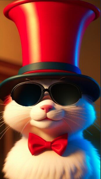 Кот, очки, генерация Kandinsky 2.2 