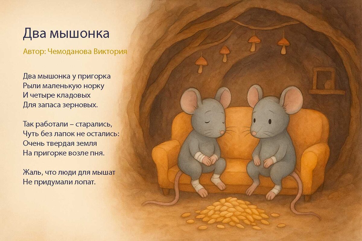 Иллюстрация Два мышонка сайт v-chemodanova.ru