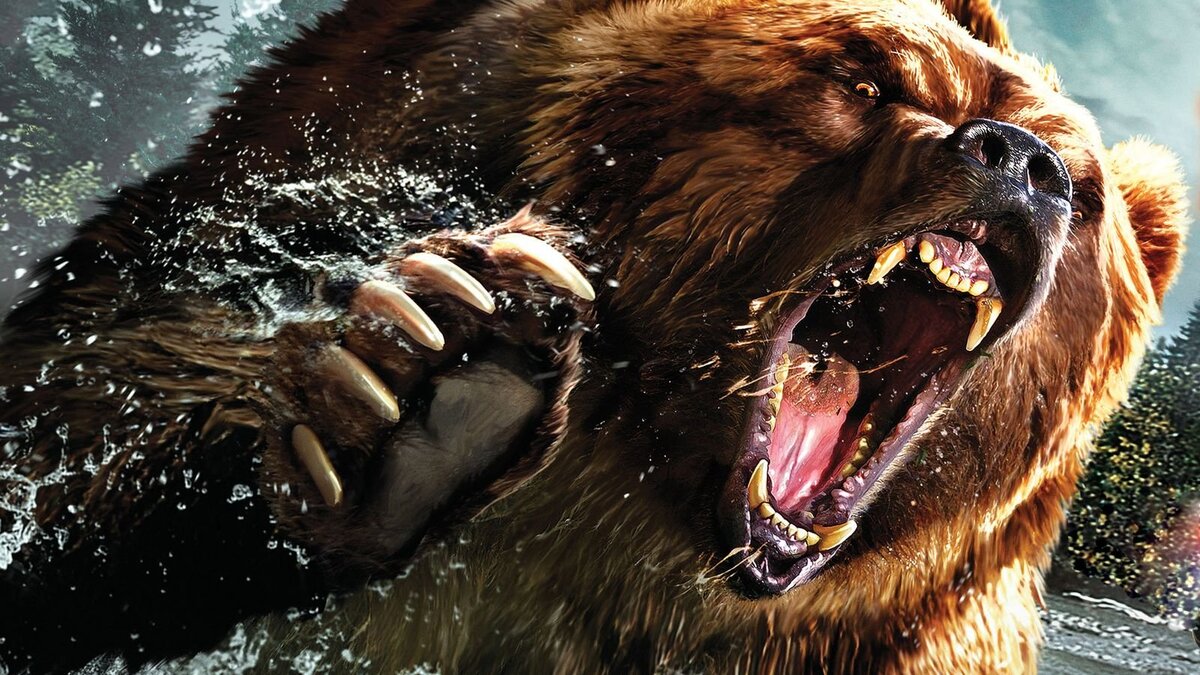 разъяренные медведь