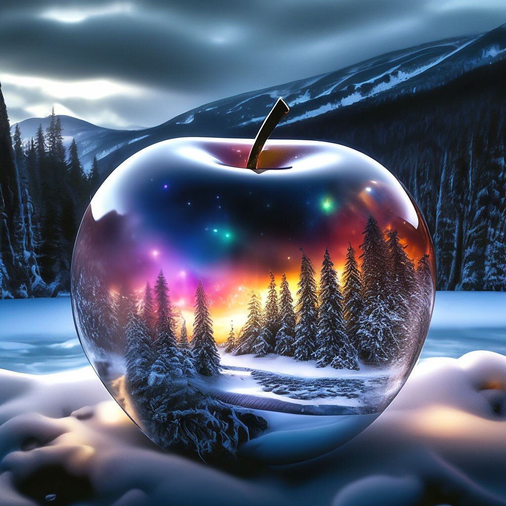 Яблочко ,показывающее дорогу 