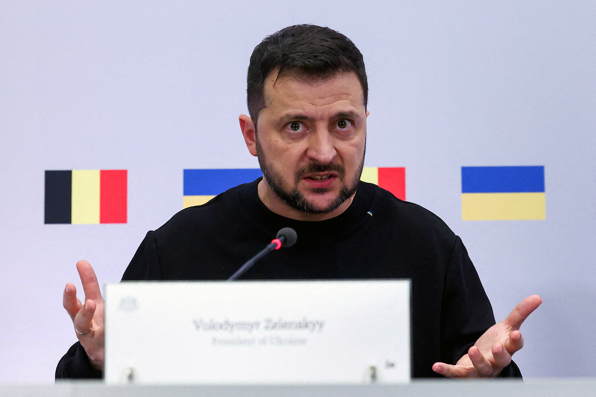 Президент Украины Владимир Зеленский в штаб-квартире НАТО в Брюсселе, 11 октября 2023 года / Фото: Yves Herman/Reuters