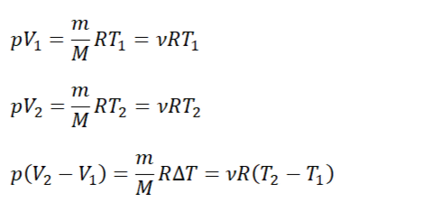Уравнение Менделеева-Клапейрона для изобарного процесса