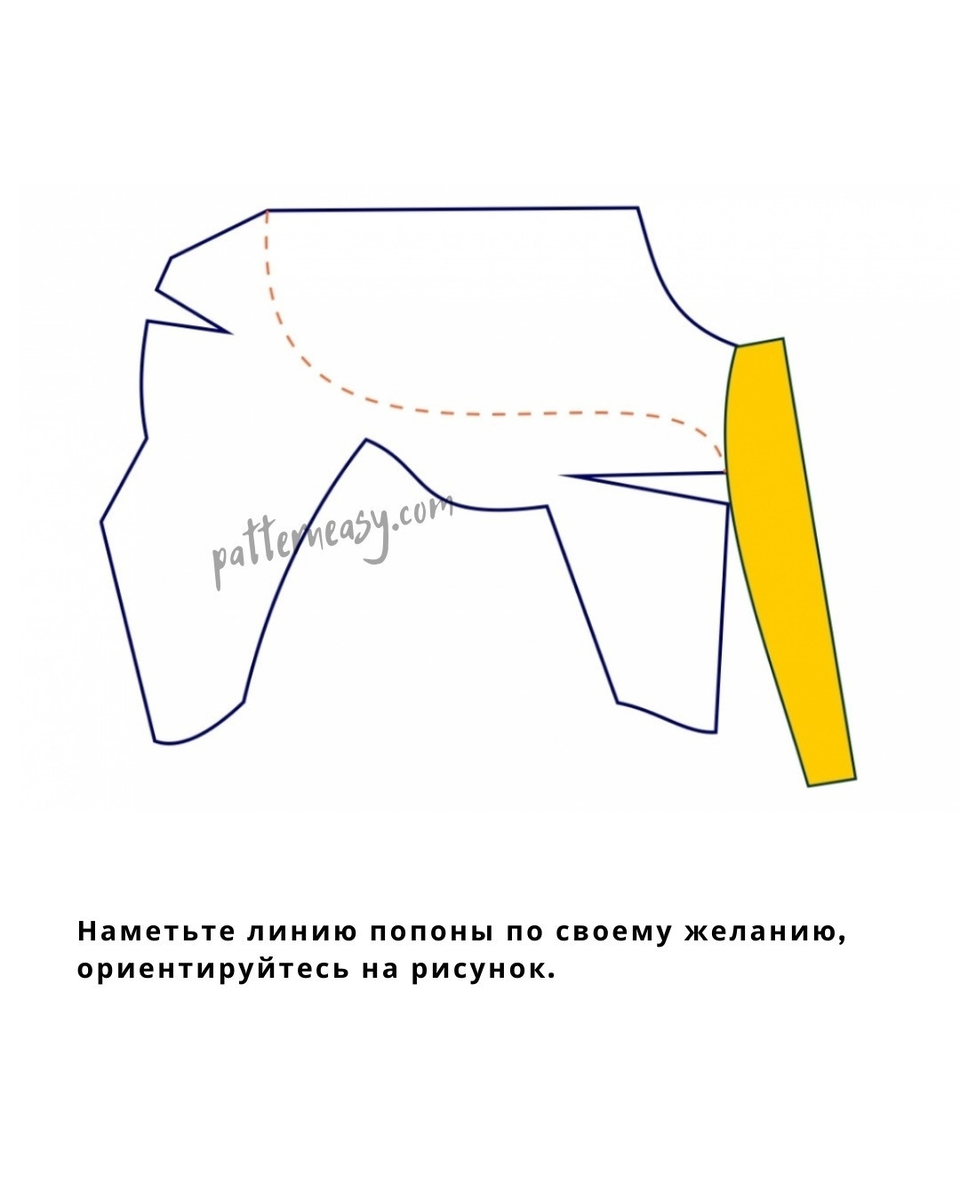 выкройка попоны для собаки размер M