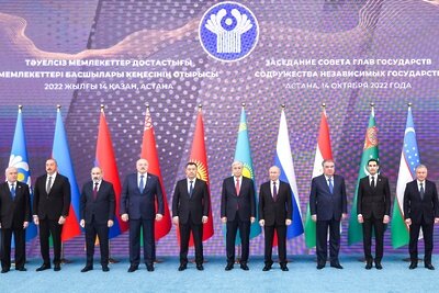    Президент России Владимир Путин на заседании Совета глав государств СНГ ©Сайт Кремля