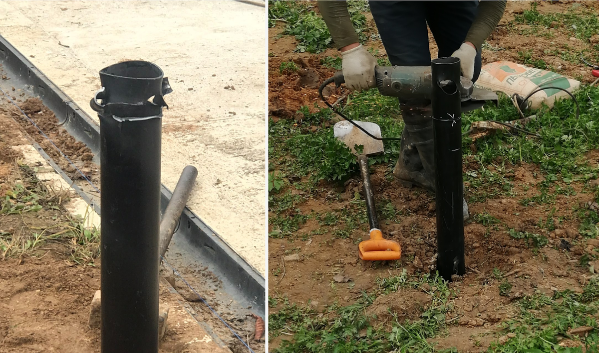 Монтажные отверстия могут деформироваться при завинчивании сваи, это нормально. Но даже если этого не произошло, часть сваи с отверстиями после завинчивания срезают