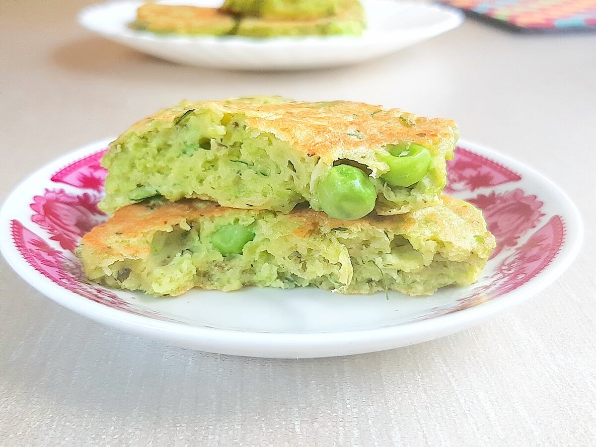 Оладьи из зеленого горошка от Валентины. 