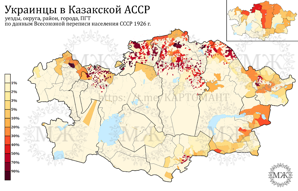 Карта чувашской асср 1926