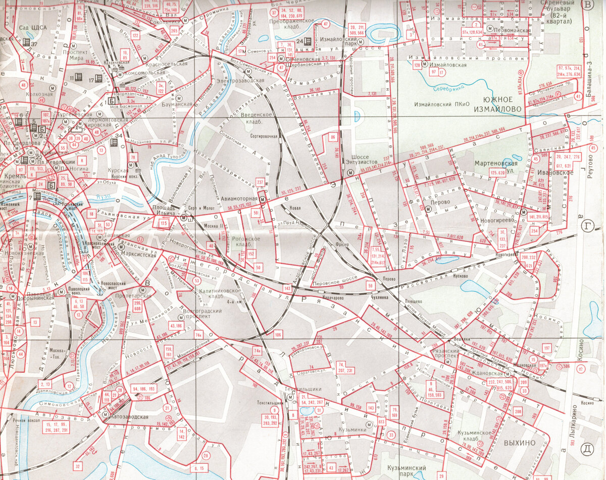 Карта маршруток в москве. Карта Москвы 1980 года