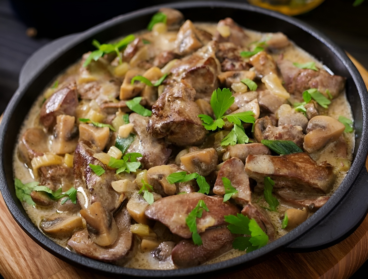 Говяжье филе в пасте из грибов