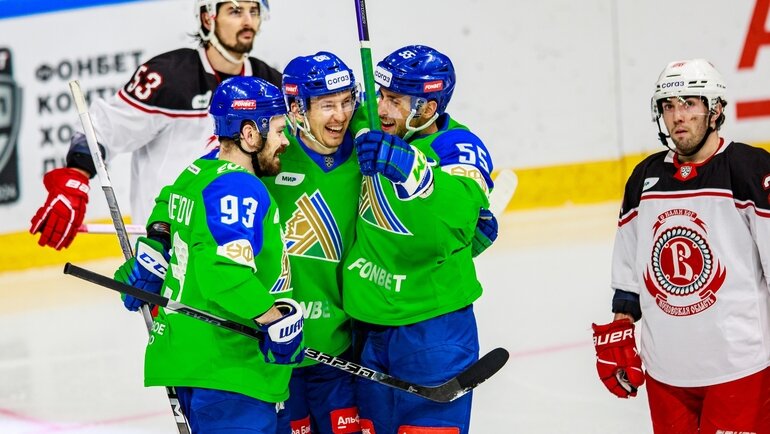    «Салават Юлаев» разгромил «Витязь» в матче КХЛ.ХК «Салават Юлаев»