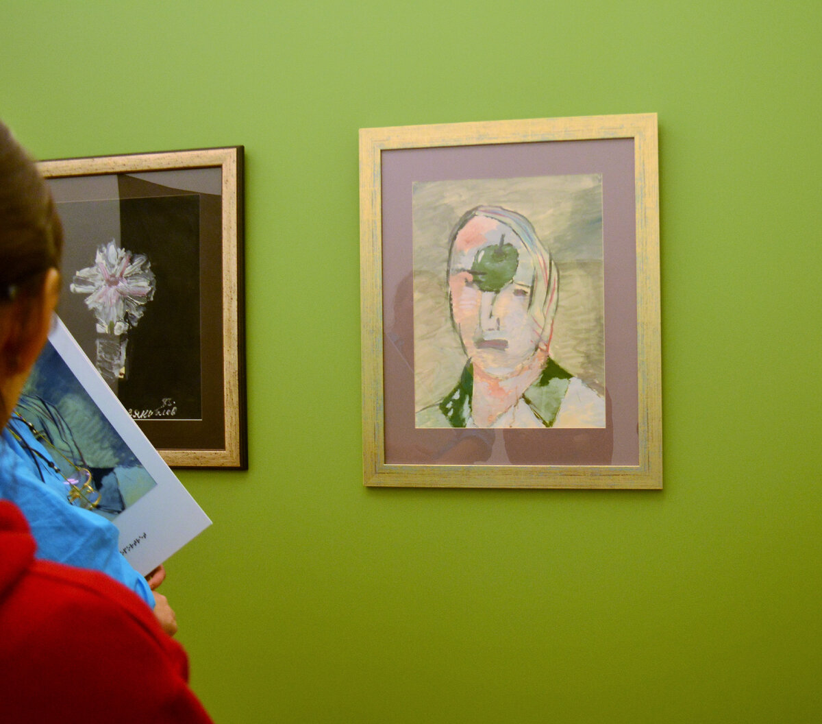 Владимир Яковлев.(1934 - 1998) «Белый цветок на чёрном» и «Автопортрет»