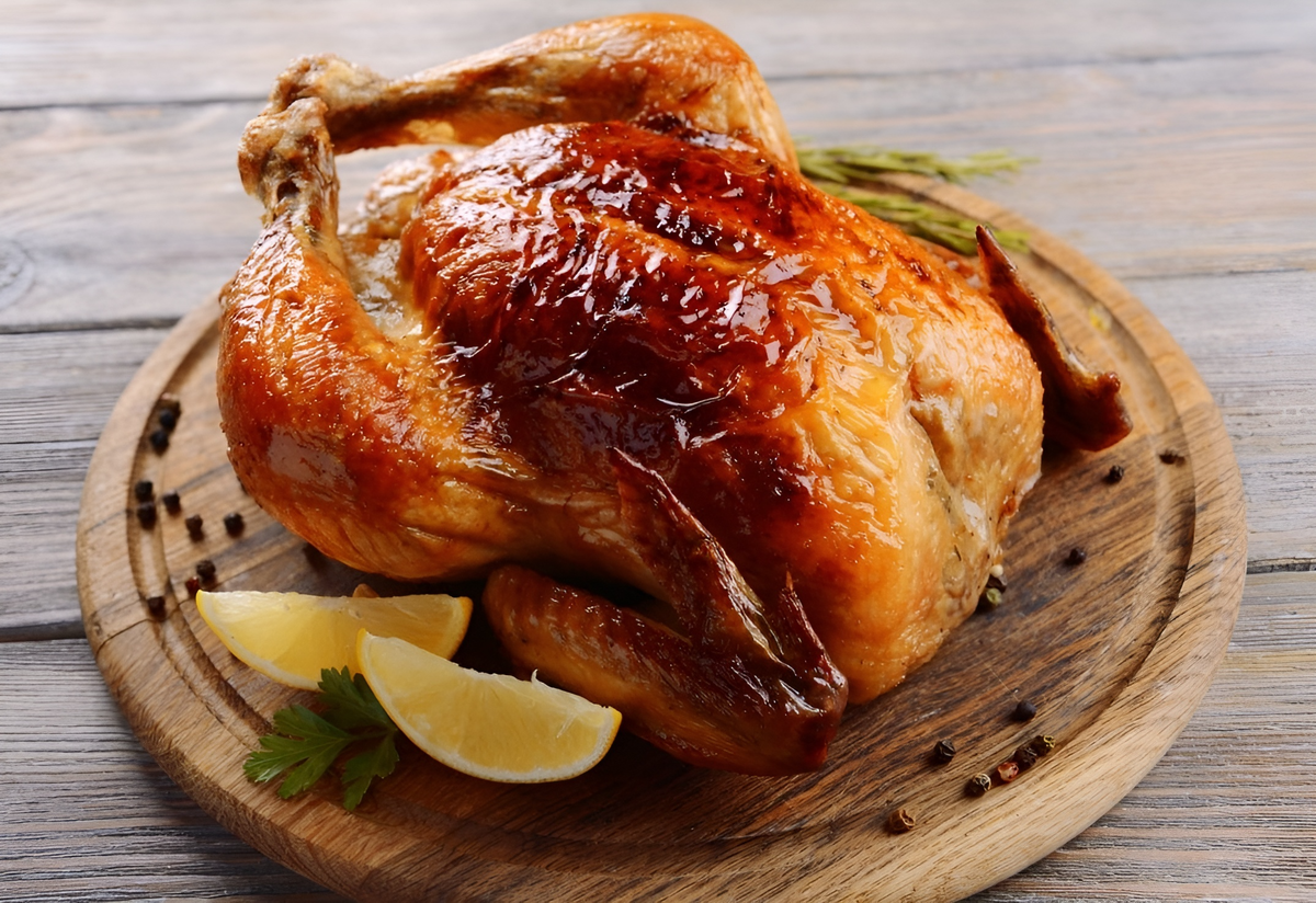 Курочка с чесноком по-деревенски