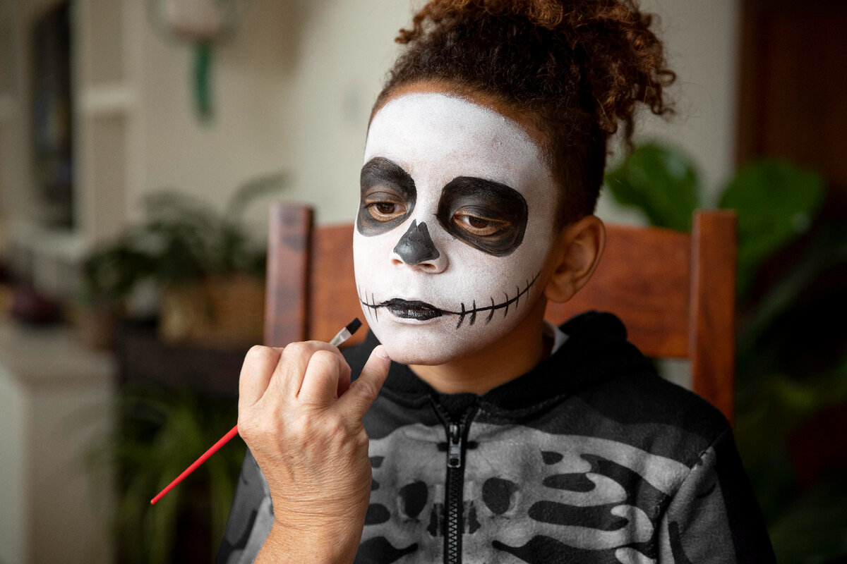 Детская маска на Хэллоуин 