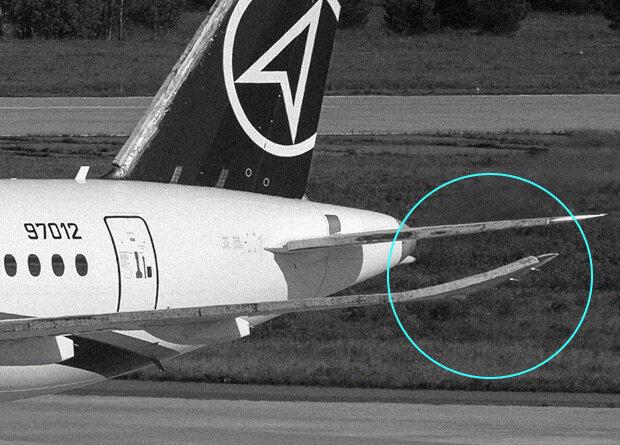 Сайберлеты на первом самолёте SSJ-100 