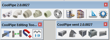 Toolbar плагина CoolPipe 2.0 в SketchUp