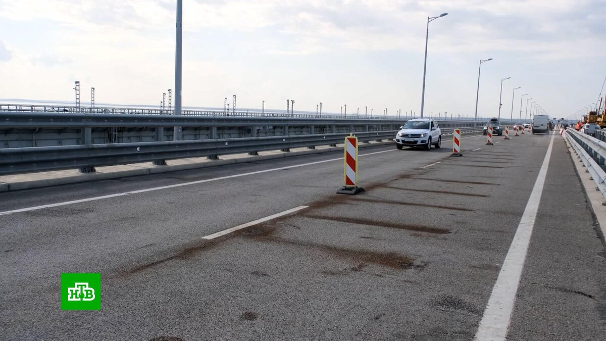    Открыто движение автомобилей по левой части Крымского моста
