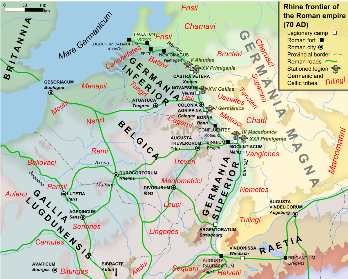 Германская граница при Калигуле