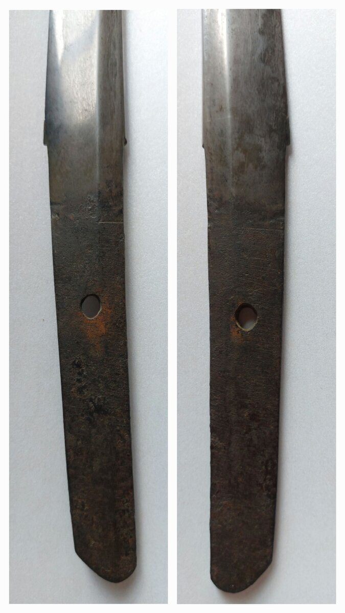 Вот, хороший, типично японский хвостовик. (В западной тродиции фулл - танг)