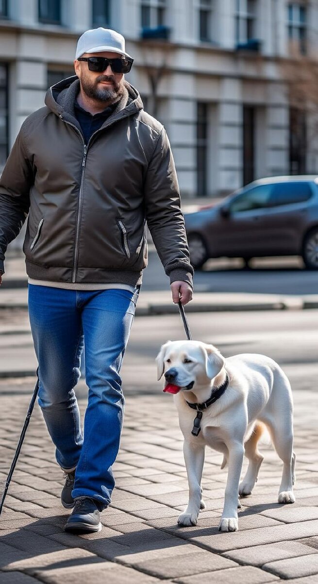 Как человеку с инвалидностью получить собаку-проводника?