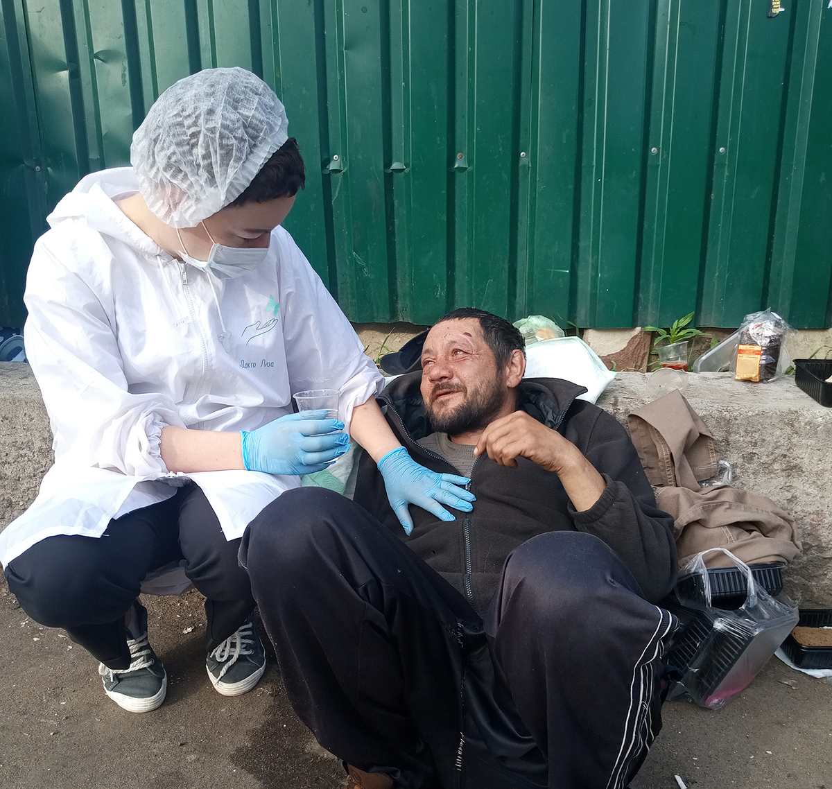 Наталья Авилова и бездомный Николай