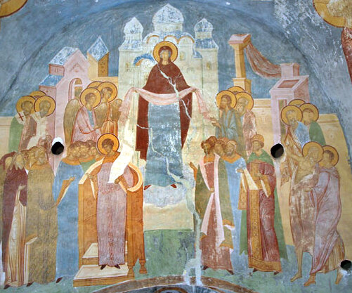 Покров Богоматери. Дионисий. Роспись собора Рождества Богородицы Ферапонтова монастыря, 1502 год