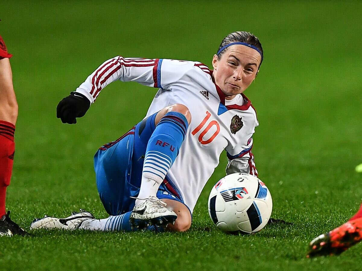    Игрок сборной России Елена Терехова© РИА Новости / Владимир Песня