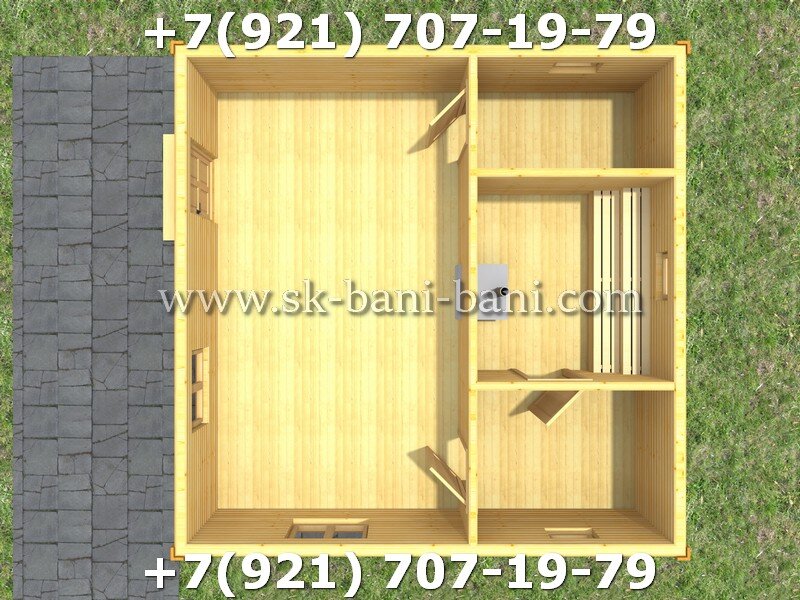 Баня 6х6 из бруса 140х140 под ключ цена