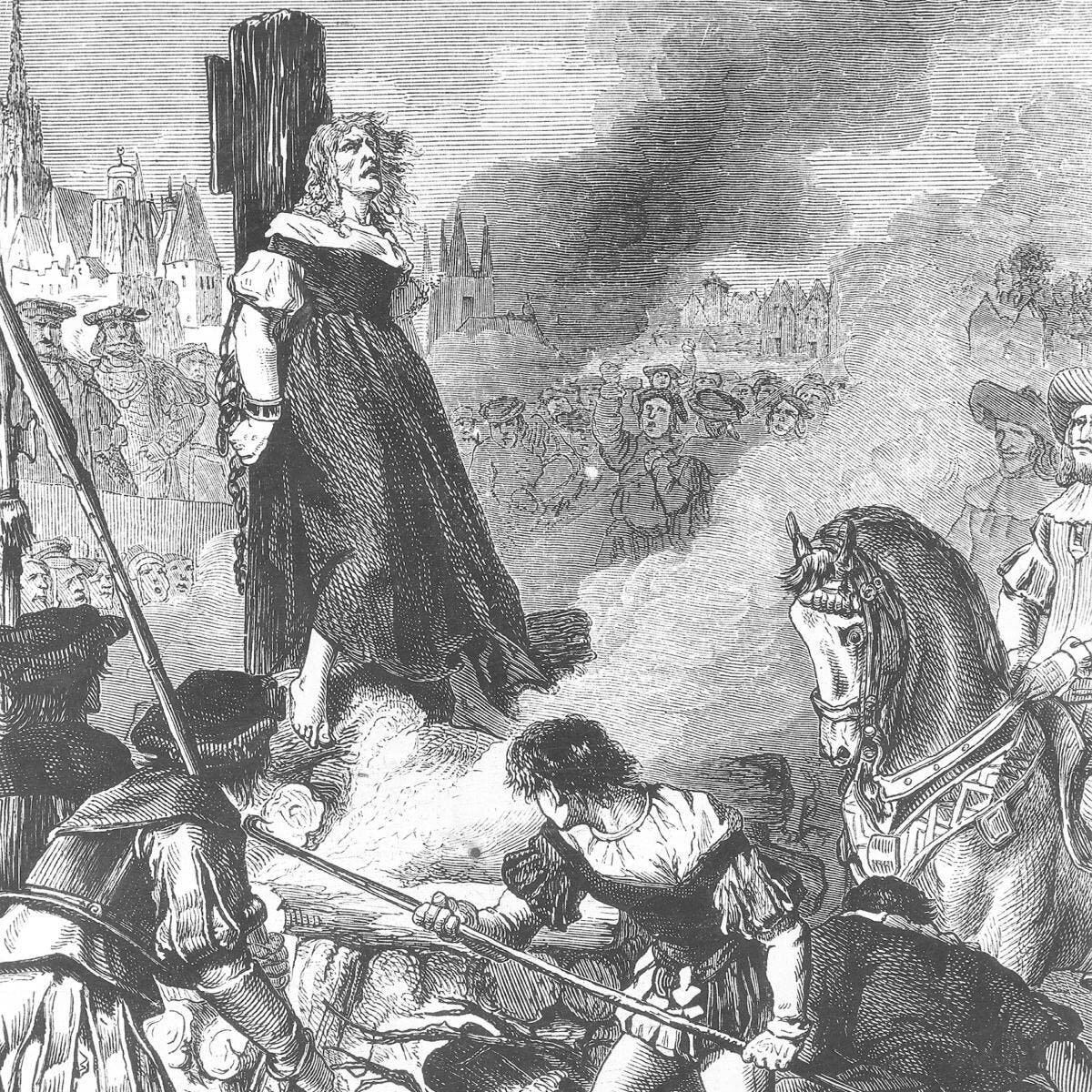 Сожжение ведьмы в Вене, 1583 год. 