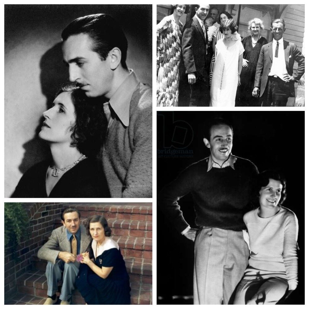 Лилиан и Уолт. Фото со свадьбы (вверху справа).