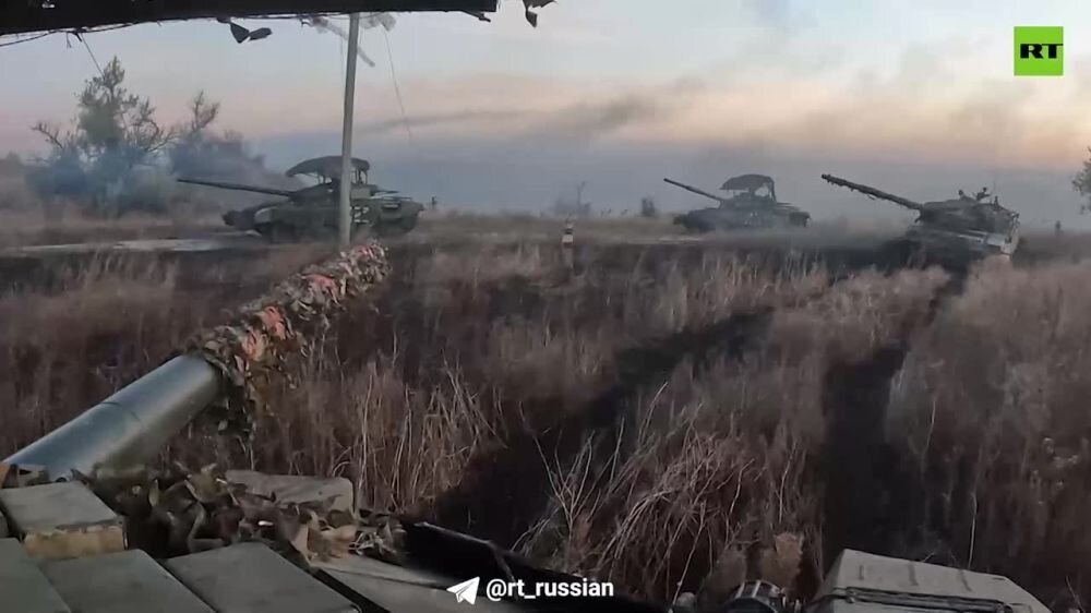 Танковая атака под авдеевкой