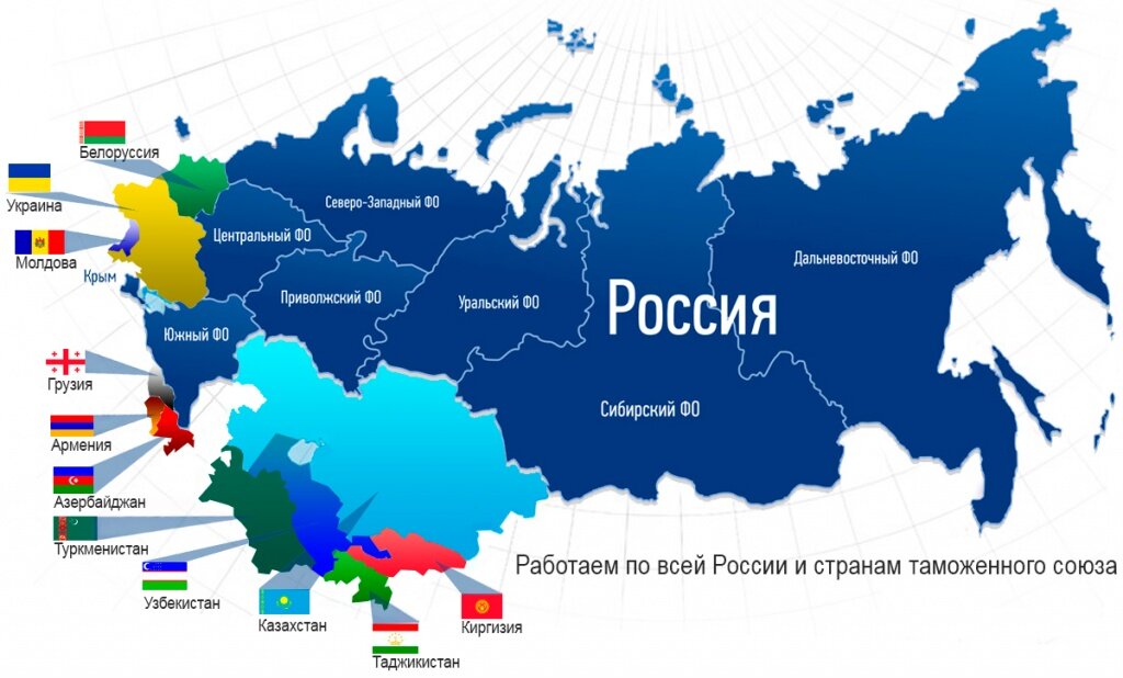 Карта и страны россии