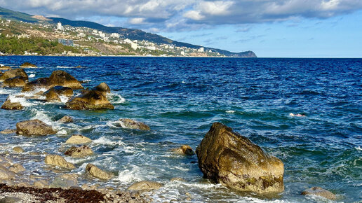 Крым Симеиз улица Баранова, Алупка, пляж Лягушка, Воронцовский парк.