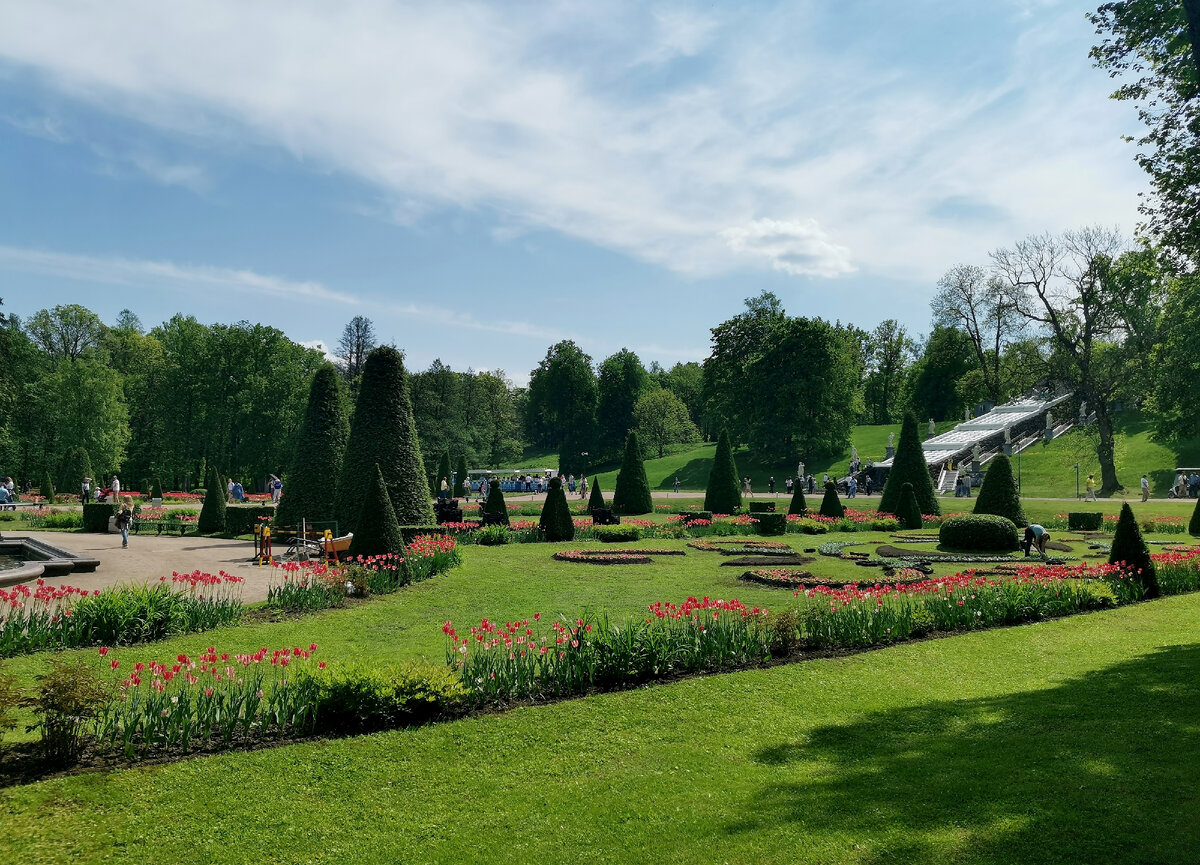 Нижний парк. Каскад "Шахматная гора". Фото автора.