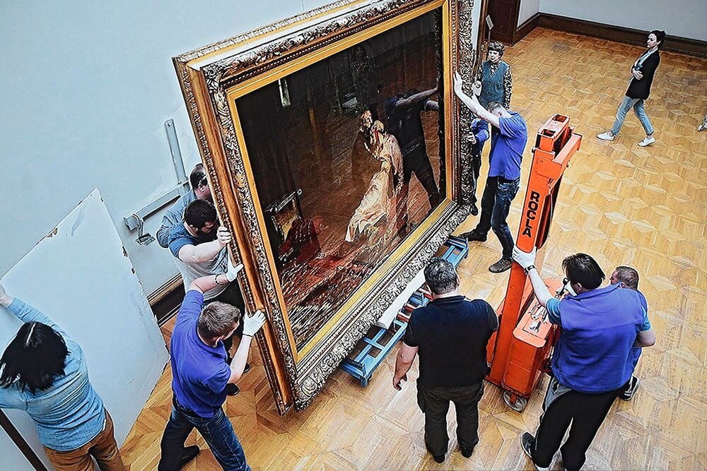 Реставрация композиция. Картина Ивана Грозного в Третьяковской галерее.