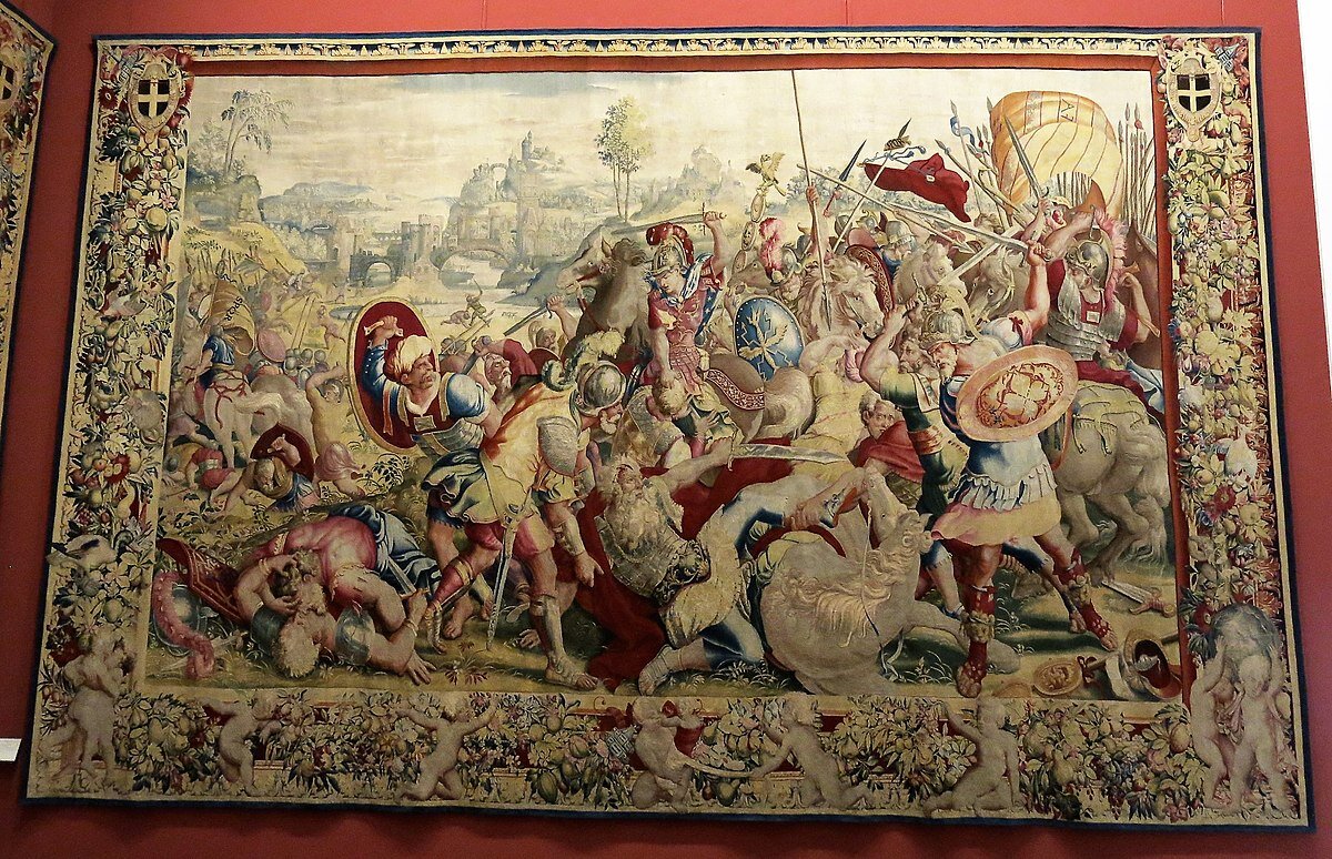 Победитель ганнибала. Производство гобеленов. Гобелен «битва при Бленейме». Гобелен Лувр 17 век картина. Гоббелен Ганнибал и Сципион.