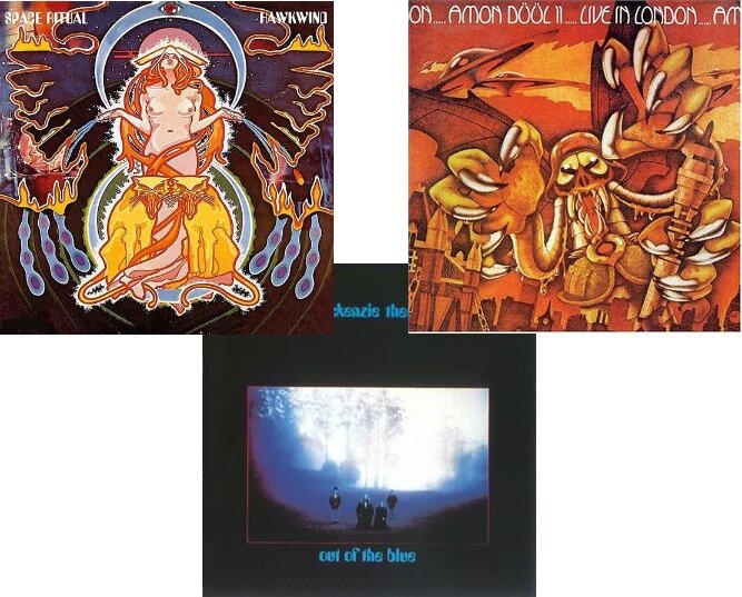 Обложки альбомов взяты на progarchives.com. Коллаж автора