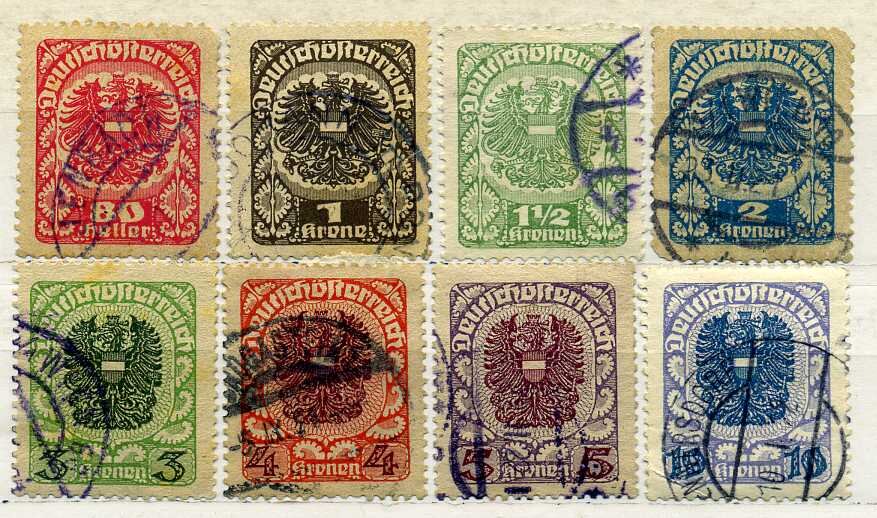 Почтовая 8 а. Австрия 1920 год фото