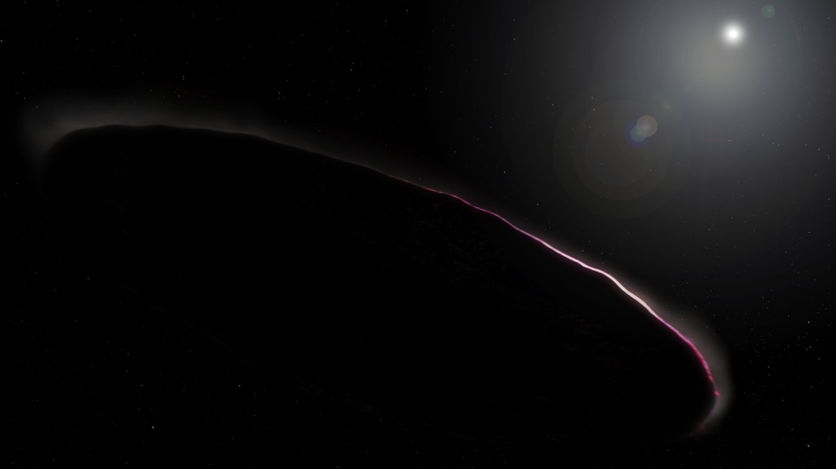 Иллюстрация приближающегося к Солнцу межзвёздного объекта «Омуамуа». Автор: Samuel Cabot  📷
