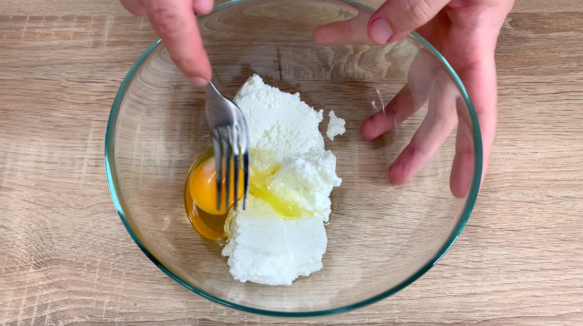 Творог с яйцом