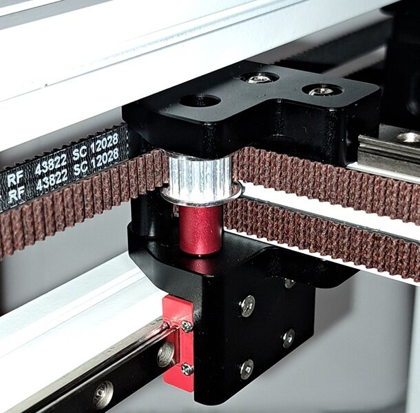 Установленный в принтер узел со шкивом