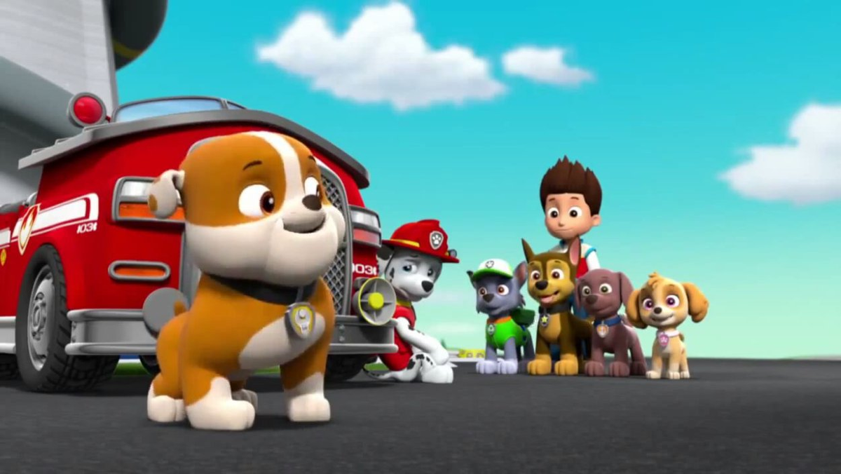 Щенячий патруль спасает гонщика. Paw Patrol 2013.