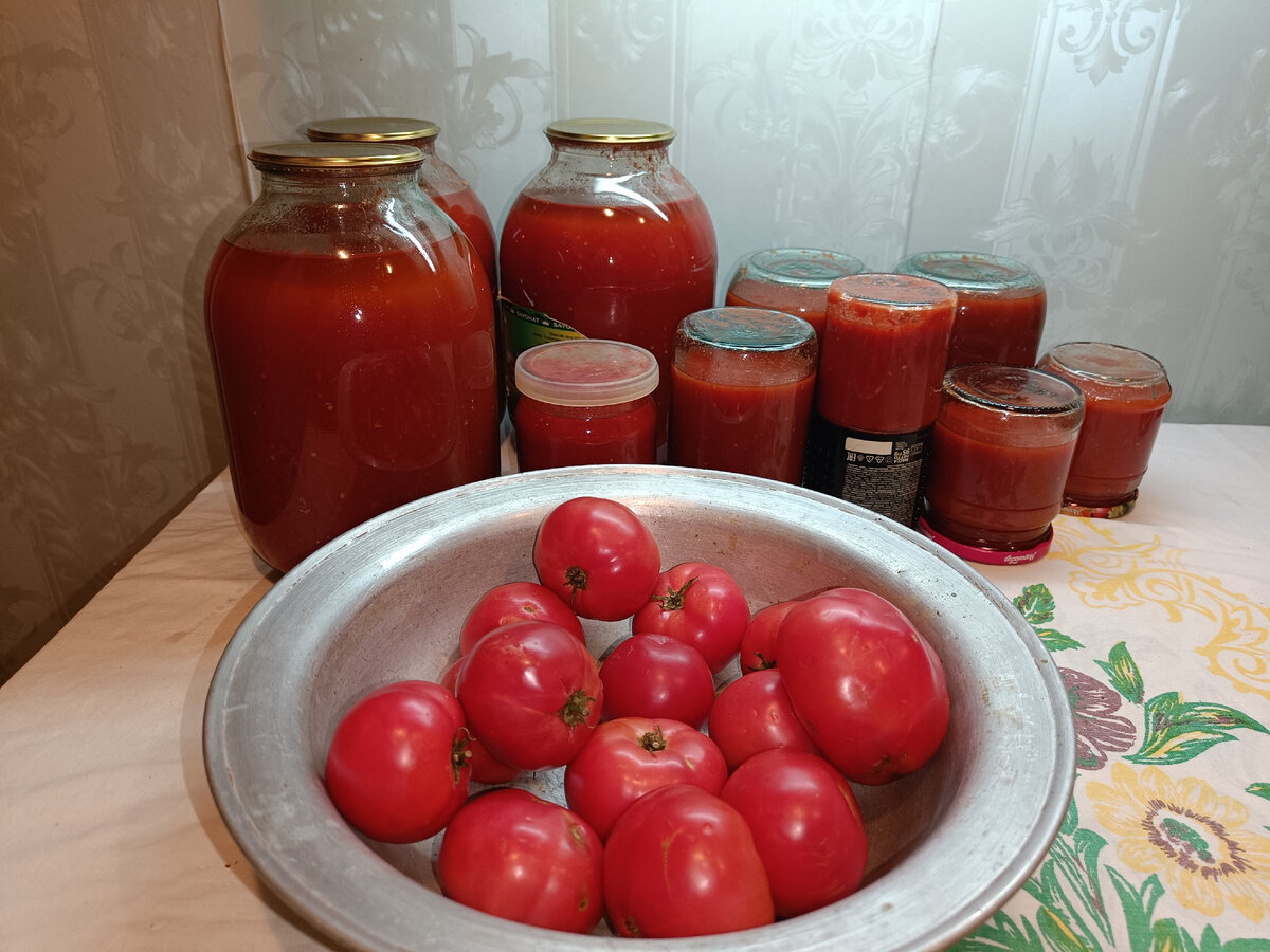 Фотография автора. Переработала 20 кг помидоров.