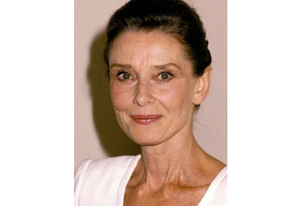 Одри Хепберн в возрасте около 60 лет, источник фото Пинтерест