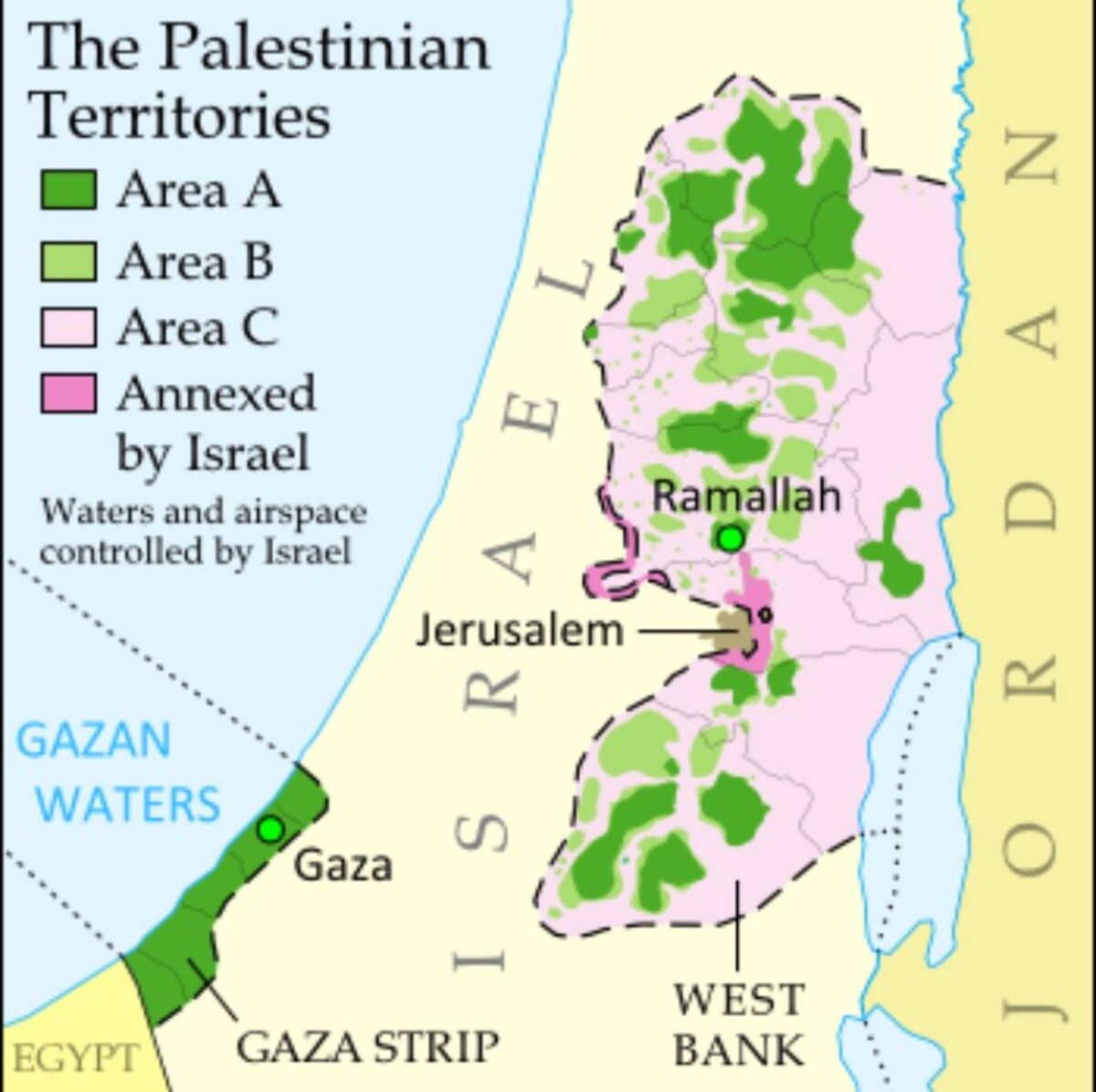 Площадь израиля. Зоны Западного берега реки Иордан. Карта зон в Палестинской автономии. Зоны Палестины. Палестинская Национальная автономия на карте.