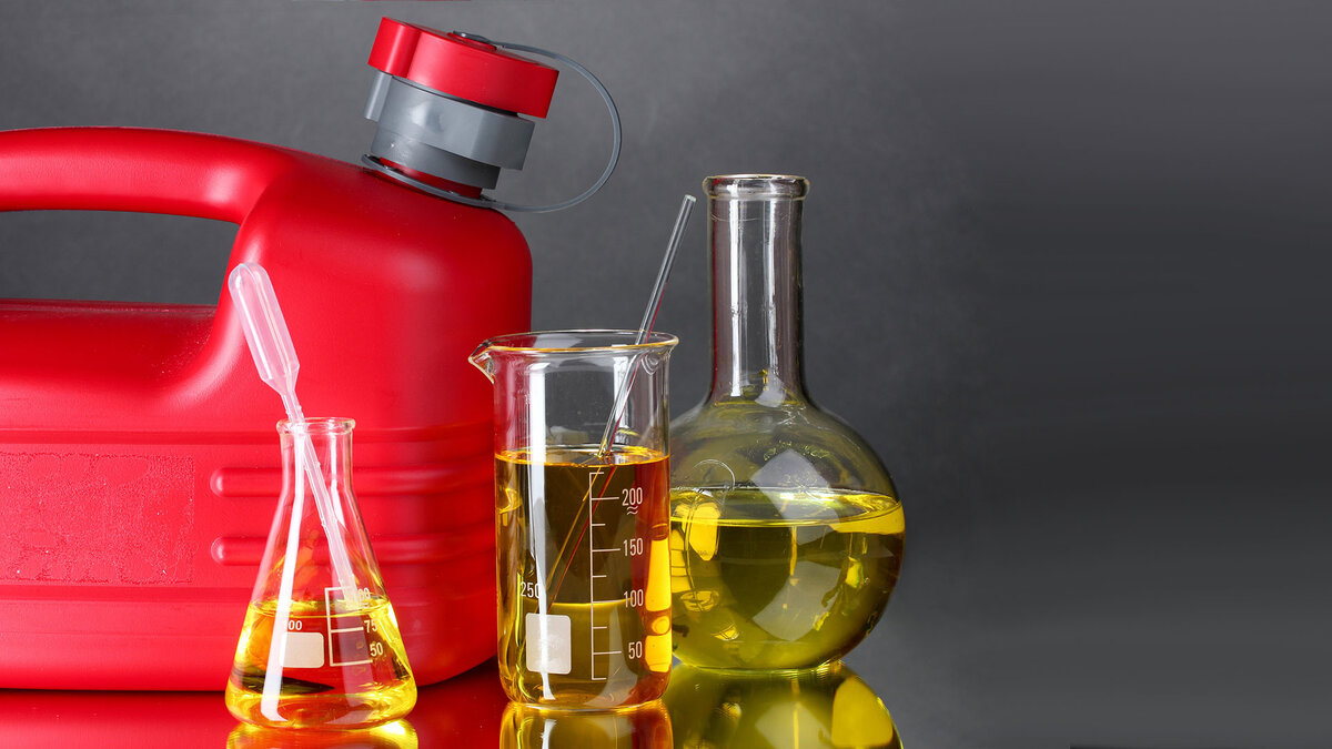 Проверка качества бензина в лаборатории