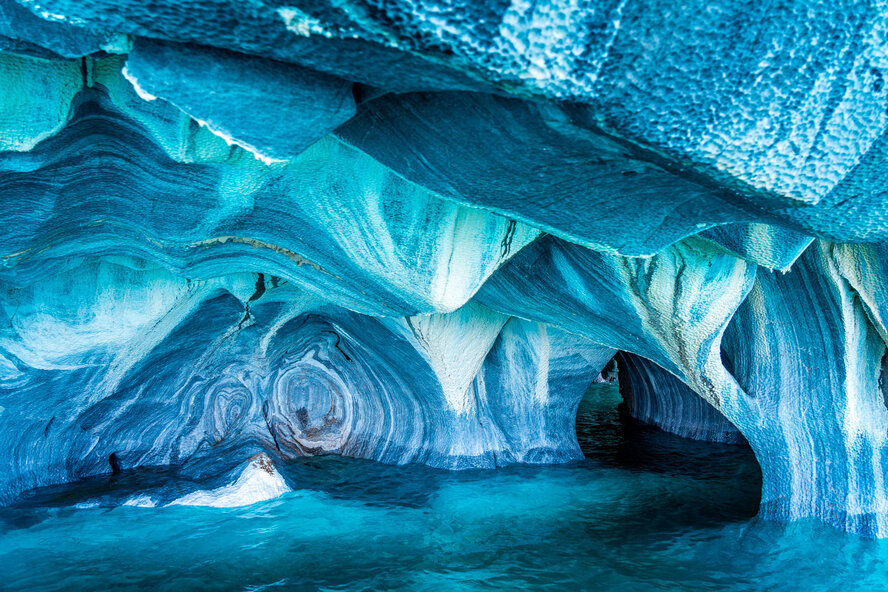 Мраморные пещеры, Чили 